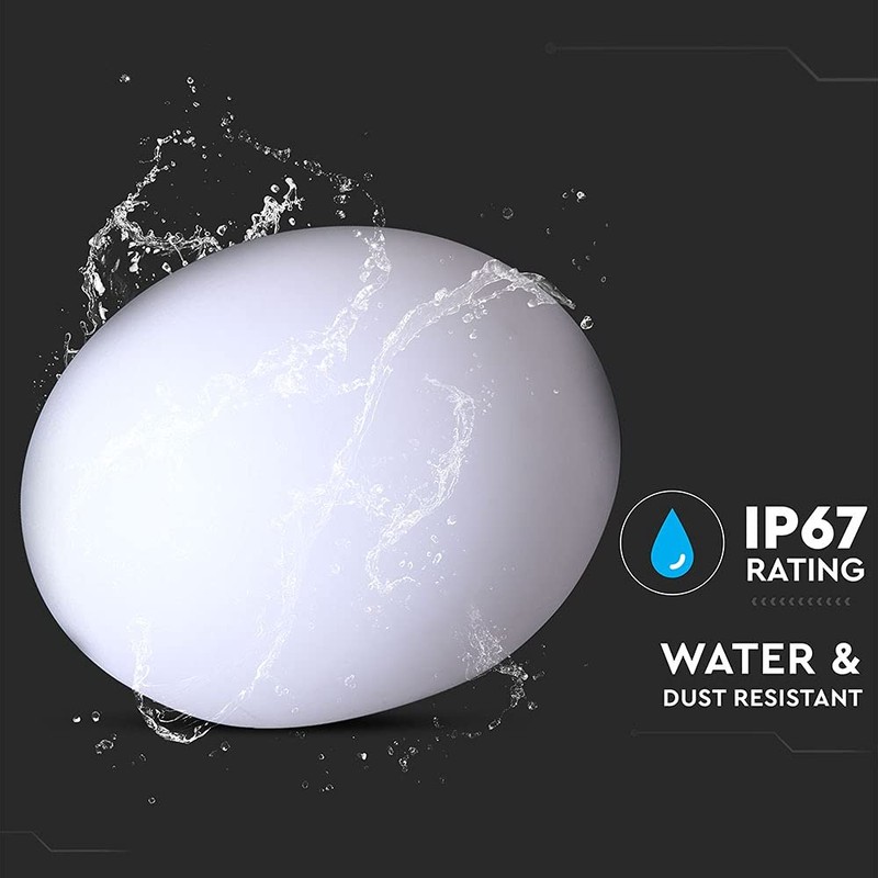 V-TAC RGB LED Ball Outdoor Lamp Garden Remote Control Yard