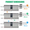 SISAV 35/35T Thumb Turn Euro Lock Cylinder(70mm),Brass Material,Nickel Surface Treatment,High