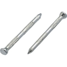 2.7mm x 25mm Concrete Rolled Masonry Nail Finishing Steel Nails Hardened Ribbed Hardware Pins (Pack of 100)