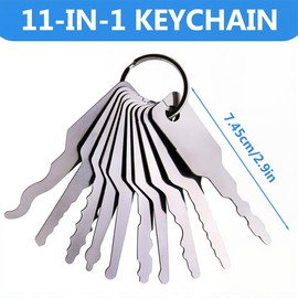 HAMKU 1 piece 10 in 1 lock picking set for security locks, turntable locks, locking tool shutter tool for house lock