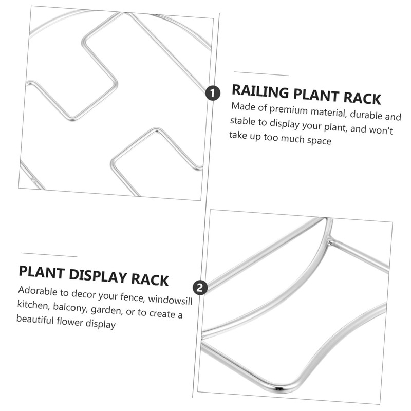 Abaodam Stainless Steel Hanging Flower Pot Rack Durable Planter Holder