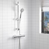 SAMODRA Shower Riser Rail with Adjustable Shower Head Holder,66 cm