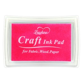 Craft Ink Pad for Rubber Stamps, Paper, Wooden, Fabric, Scrapbooking, Non-Toxic Finger Ink Pads for Kids (Pink)