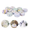 Mikinona 12pcs Round Empty Lip Balm Storage Jars Tin Plate