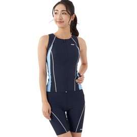Fila 3132025 Women's Tankini Set, Full Zip Tankini, Top and Bottom Set, NV