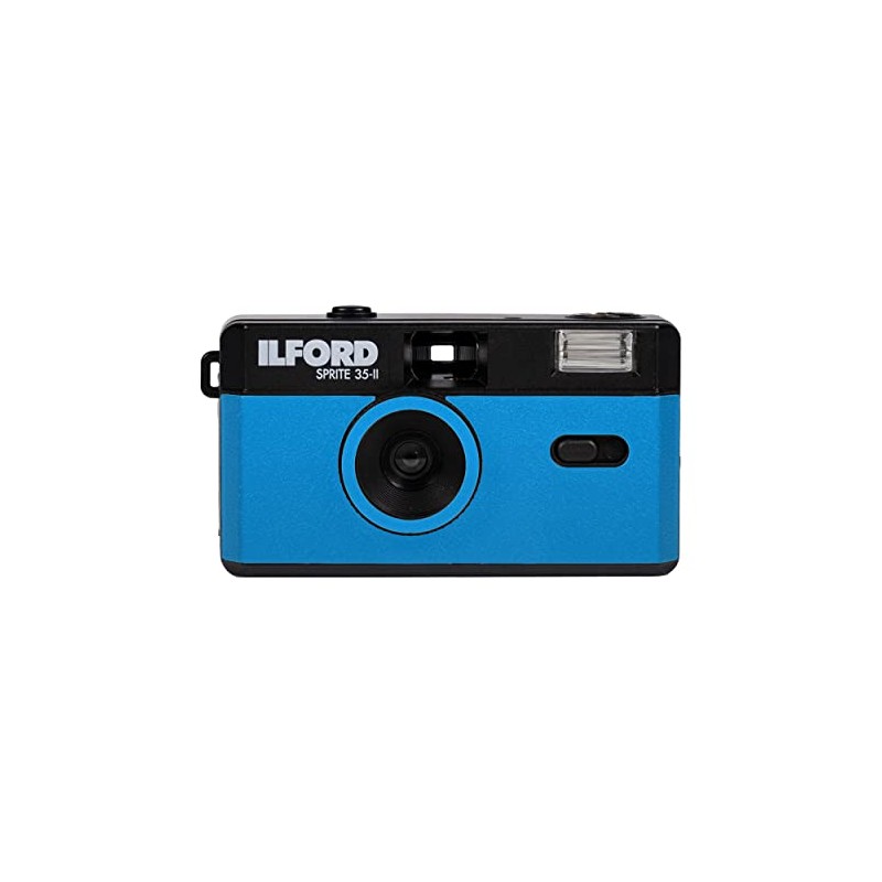 Ilford Sprite 35-II Reusable/Reloadable 35mm Analog Film Camera (Blue and