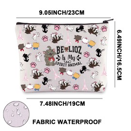 MYSOMY Berlioz Cat Makeup Bag Marie & Berlioz Cat Gifts Berlioz is My Spirit Animal Kitten Zipper Pouch (BerliozSpirit)