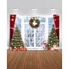 Mocsicka Christmas Window Backdrop for Photography Winter Snow Scene Xmas