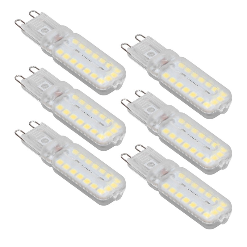 6pcs G9 LED Bulbs 7W Dimmable 360° Illumination Replacement Light