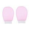 SAFIGLE 1 Pair Exfoliating Bath Gloves Soft Pink Scrubbing Mitts