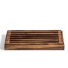 Kalmar Home Acacia Wood Three-in-One Trivet and Bread Crumb Catcher