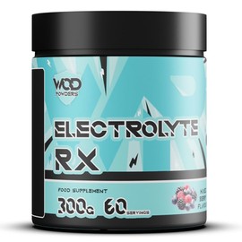 Electrolyte RX Premium Electrolyte Blend Highly Dosed Electrolyte Profile for Fitness and Sport | Low Calorie Electrolyte Powder | 300g Tub WOD Powders (Mixed Berry)