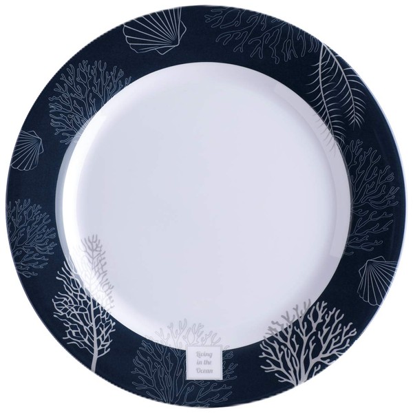 Marine Business 18001C Living Non-Slip Round Dinner Plates 10" -