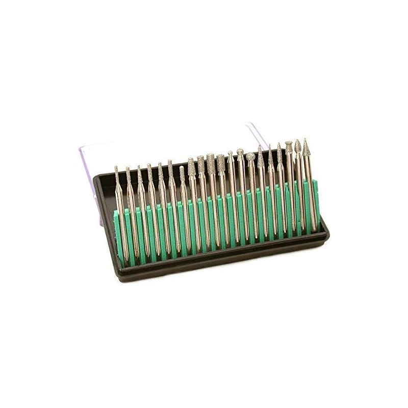 100Pc Diamond Bur Bit Set New Rotary Tools 1/8" Shank