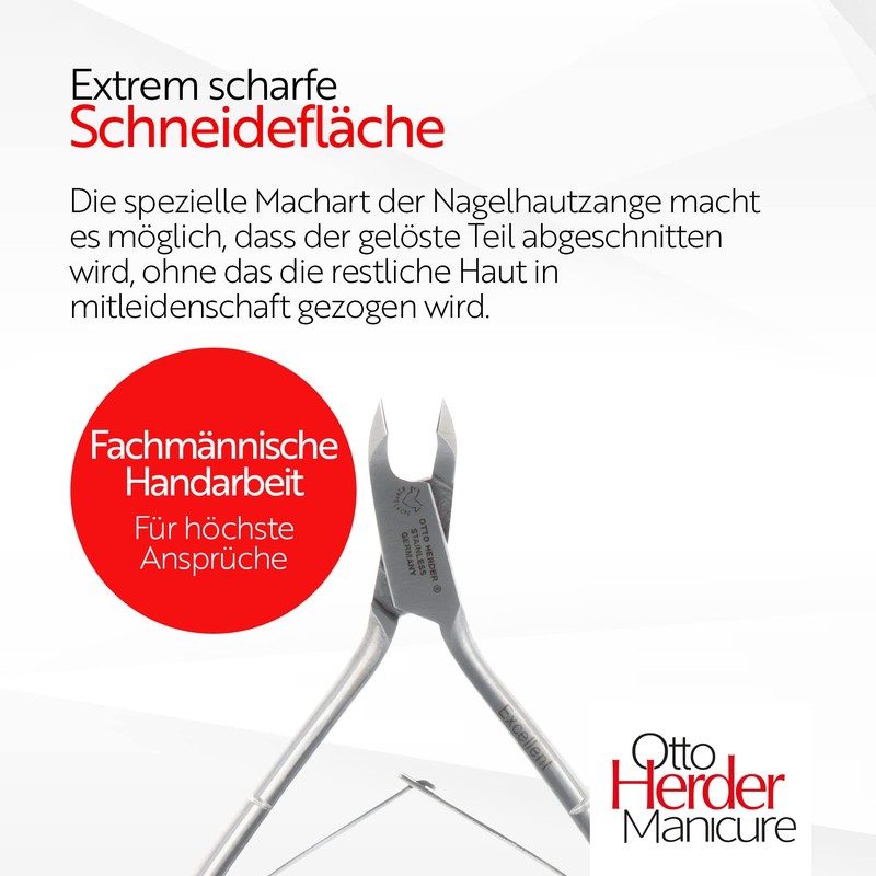 OTTO HERDER Cuticle Nippers, 10 cm, Cuticle Nippers Made of