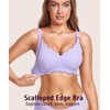 Gailife Scalloped Womens Bras No Underwire Wireless Seamless Bra Push