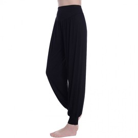 Women's Loose 7/8 Length Lantern Yoga Pants for Spring/Summer Tai Chi & Exercise Dance Sapphire Blue Pants+2XL 5ea