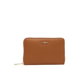 L.CREDI Women's FLIPPA Bi-Fold Wallet, Cognac, Cognac (Light Brown), Classic