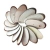 POFET 10pcs Natural Wood Slices, Oval, 8-9cm, Rustic Tree Bark