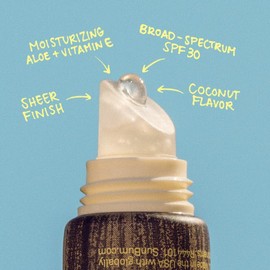 Sun Bum SPF 30 Lip Balm Sunscreen - Broad Spectrum Moisturizing Sunscreen with Aloe & Vitamin E - Hawaii 104 Act Compliant (Made Without Octinoxate & Oxybenzone) - 0.5 oz