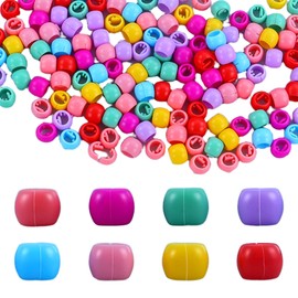 Pack of 250 Hair Beads for Clips Mini Hair Clips Plastic Colourful Beads Hair Clips Hair Clips for Children Girls Women Hair Beads Hair Clip