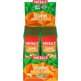 Emerald Nuts Combo (Variety Pack) Featuring Cashews & Jalapeno Seasoned Cashews | 24 Individually Wrapped Snack Pack Tubes | Kosher Certified, Non-GMO, Contains No Artificial Preservatives or Synthetic Colors