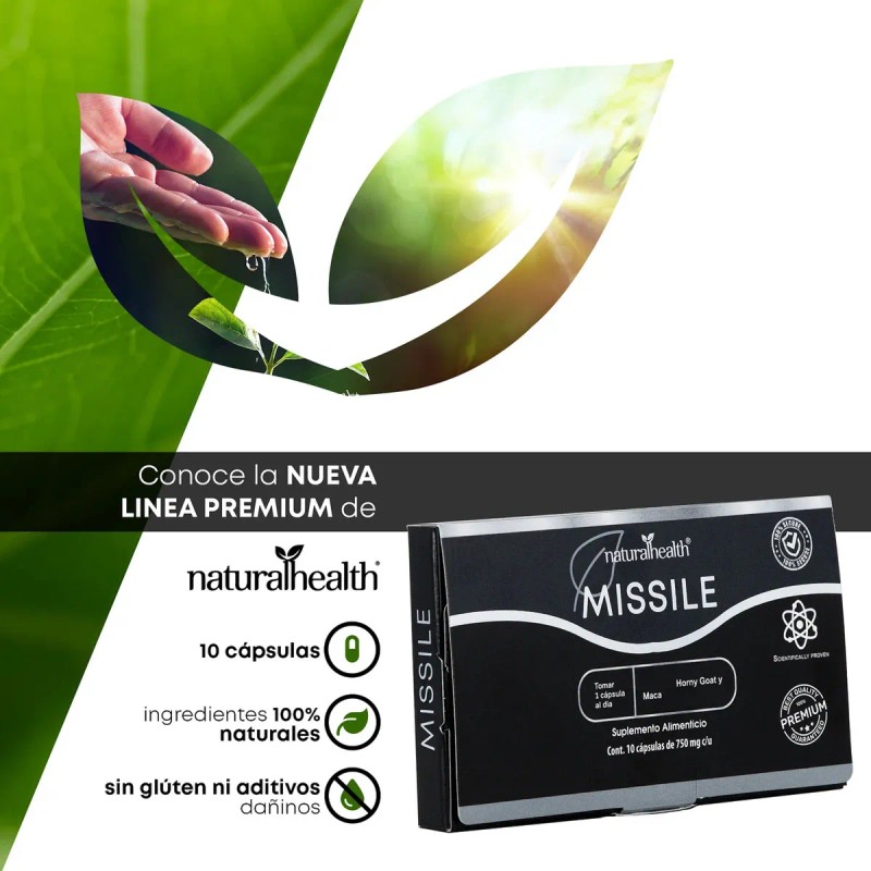 Proyectile+ 120 Cáps Y 2 Carteras De 10 Caps Missile