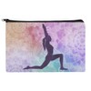 High Lunge Crescent Variation Yoga Pose Makeup Cosmetic Bag Organizer