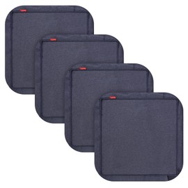 Pcinfuns Patio Cushion Covers Replacement,Outdoor Cushion Covers 24x24x4 inch Slipcovers for Patio Furniture,Seat Cushions Cover with Zipper,4 Pack,Blue Grey