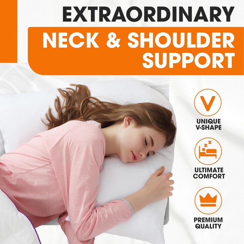 Cheer Collection Down Alternative V Pillowcase – Soft V-Shaped Pillow