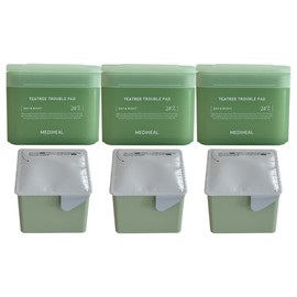Mediheal Tea Tree Trouble Pads 100 Sheets + 3 x 100 Sheets (Refill) / Circle / 메디힐 티트리 트러블 패드 100매 + 100매(리필) 3개  써클