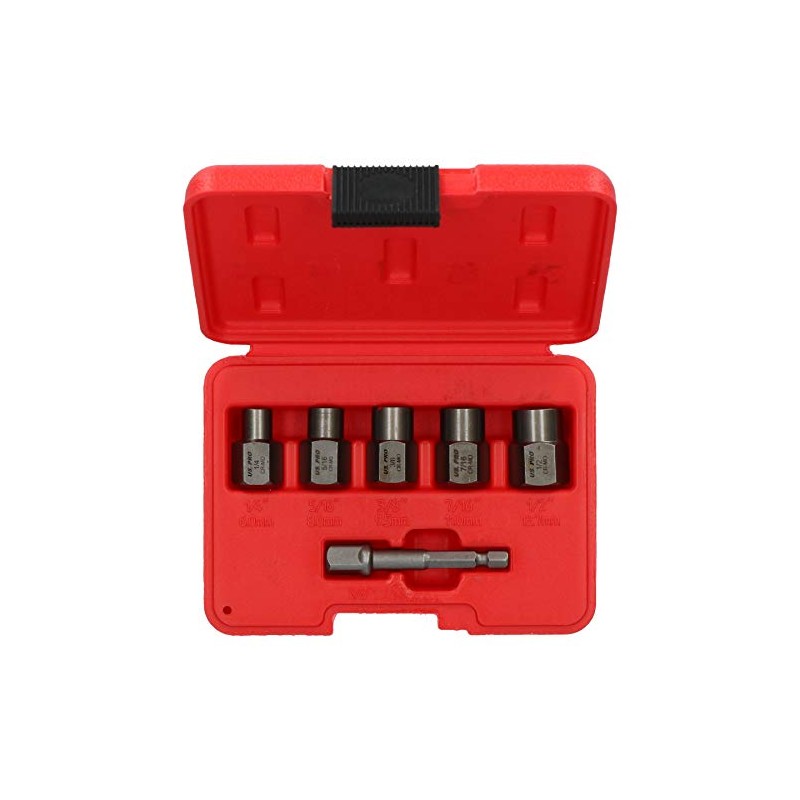 6pc 3/8" Drive Or Drill Bolt Extractor Wheel Lock Nut