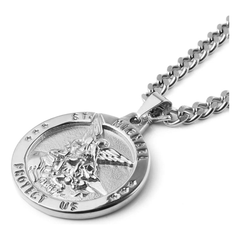 TENDER LIHOME Medalla Dije San Miguel Arcángel Collar Cadena Protección