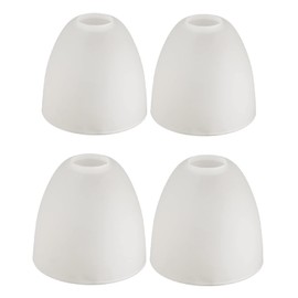 Anmire 4 Pack Frosted Glass Shade, Bell Shaped Light Fixture Replacement Glass Lamp Globe or Cover with 1-5/8-Inch Fitter for Chandelier Wall Sconce Pendant Light G0109