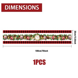 PLATEYTR Christmas Table Runners - Tree and Deer Design for Festive Holiday Decorations - Perfect for Christmas Dinner Parties and More!