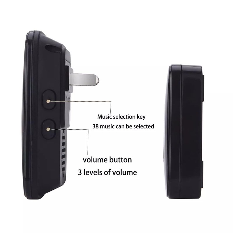 New Wireless Doorbell, Easy Installation, Waterproof, Adjustable Volume, 58 Chimes,