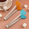 Heart-Shaped Mini Kitchen Tongs 5 Pack, Stainless Steel Small Tongs