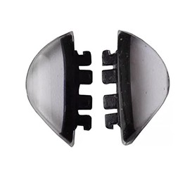 Clear Rubber Silicon 4-Tongue Clip On Nose Pads Buds for Glasses Sunglasses Frames Reading Eye Wear HNP008 (Black Clear - 1 Pair)