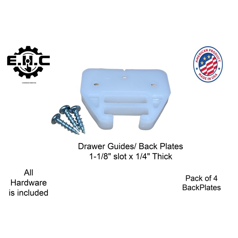 Drawer Guides/Back Plates Plastic (Choose Your Size) New/Replacement Kitchen/Dresser/Furniture Drawer