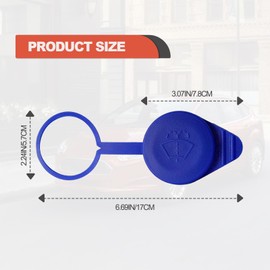 Windshield Wiper Washer Reservoir Fluid Tank Cap Wiper Compatible with 2012-2018 Ford Focus, Replacements CP9Z17A605A, CP9Z-17A605-A, KT1Z17632A