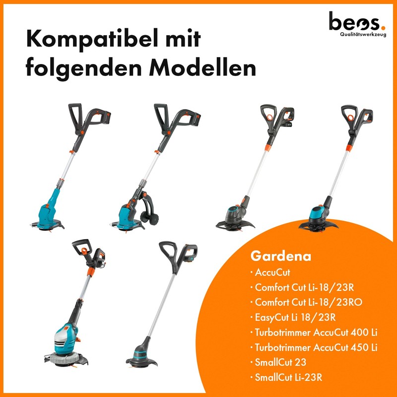 BEOS® 100 x Premium Replacement Blade Set for Gardena Grass