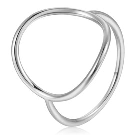 LEMON GRASS Gold Vermeil Open Circle Ring in Sterling Silver Size 7