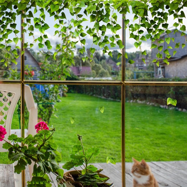 Yeysynana Green Vines Window Clings 2 Set - Hanging Plant