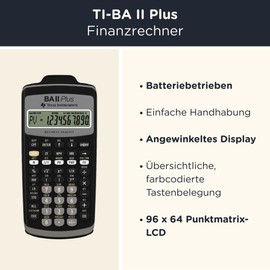 TI-BA II Plus Calculator with Protective Case by WYNGS in Turquoise - Basic Set