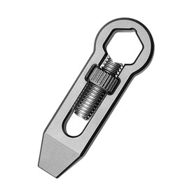 AIXXCUVQ Portable Multi-Functional Pry Bar Tool Mini Key Chain Multi-Functional Activity Wrench Titanium Alloy Necklace Pendant