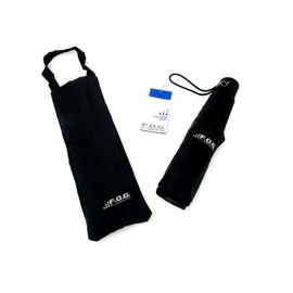 London Fog Portola Umbrella w/Tote, Black, Compact, Folding 40" Canopy, #LF2119