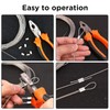 Snokay 100 Pcs Aluminum Crimping Loop Sleeves, Silver Double Ferrule