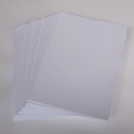 A4 Hammered White Card Stock x 20 Sheets, 260gsm (297mm x 210mm) - Stella Crafts