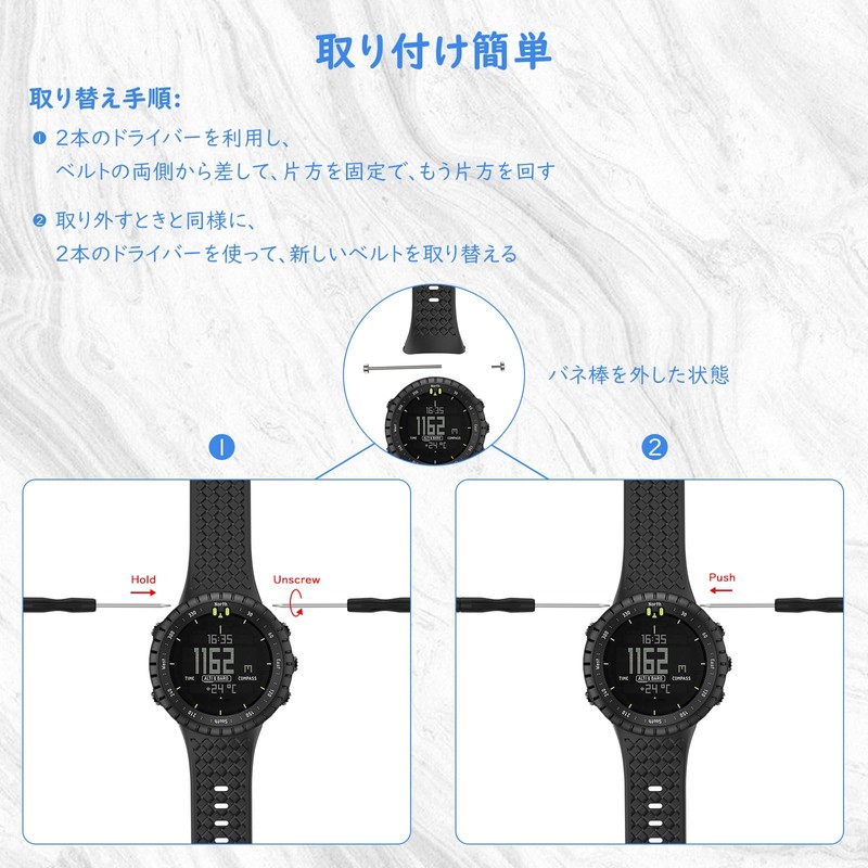 [ATiC] Suunto Core Band, ATiC Dedicated Soft TPU Strap/Band Replacement