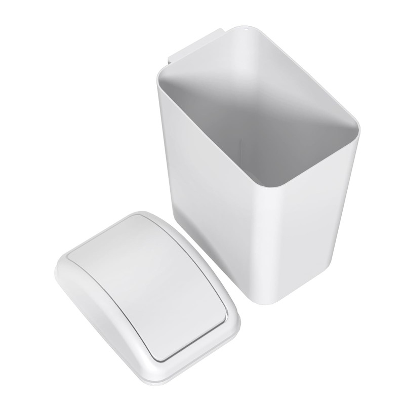 Waikhomes 15 L Garbage Bin with Swing Lid, Plastic Swing